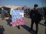 Активистка ОГП провела в Октябрьском пикет против фальсификаций на выборах (фото)